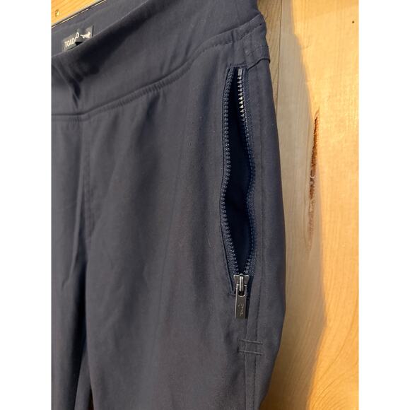Toad & Co Flextime Moto Crop Pant Womens Dark Gray Size 6 Zipper Pockets Hiking - Picture 3 of 6